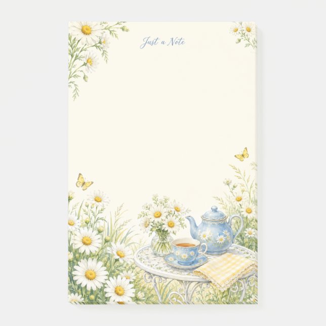 Bloco De Notas Apenas uma Nota Daisy Garden Tea Post-it® Notes (Frente)