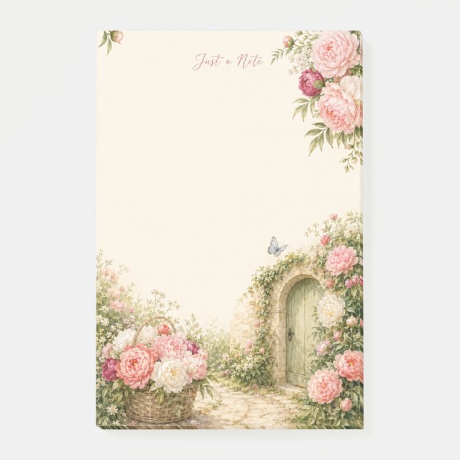 Bloco De Notas Apenas uma Nota Peony Secret Garden Post-it® Notes (Frente)