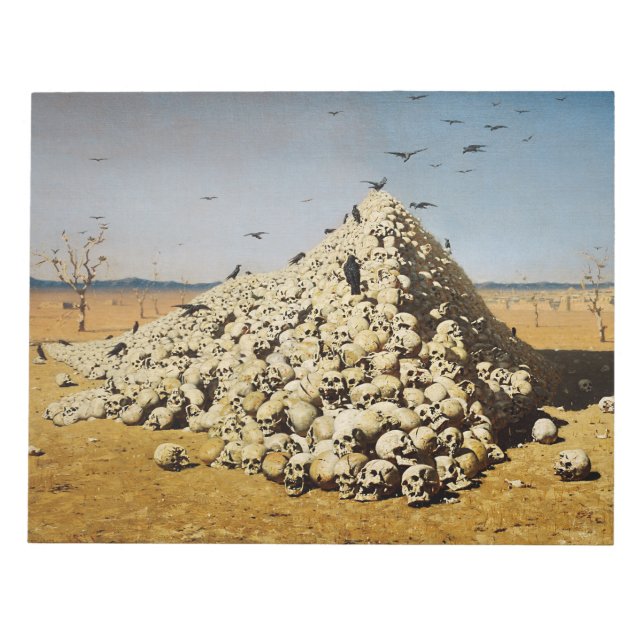 Bloco De Notas Apoteose da Guerra (morte e destruição) (crânios) (Frente)