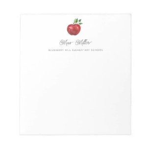 Bloco De Notas Apple for Teacher Personalised Notepad
