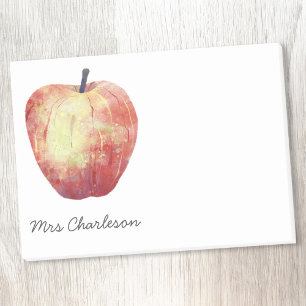 Bloco De Notas Apple Watercolor Personalizado