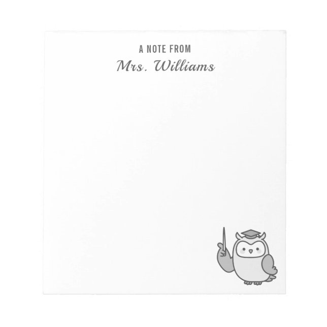 Bloco De Notas Apreciação De Professores De Nome Personalizado Do (Frente)