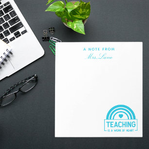 Bloco De Notas Apreciação do Professor Boho Rainbow