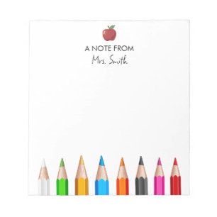 Bloco De Notas Apreciação do Professor de volta à Apple de Abaste