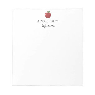 Bloco De Notas Apreciação do Professor de volta à Apple de Abaste