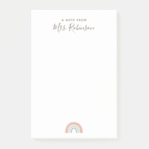 Bloco De Notas Apreciação Simples do Professor Arco-Íris