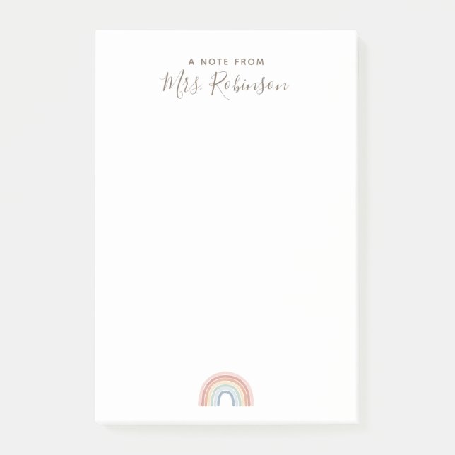 Bloco De Notas Apreciação Simples do Professor Arco-Íris (Frente)