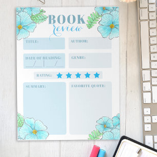 Bloco De Notas Aqua Azul Aqua Azul Aqua Floral Book Review