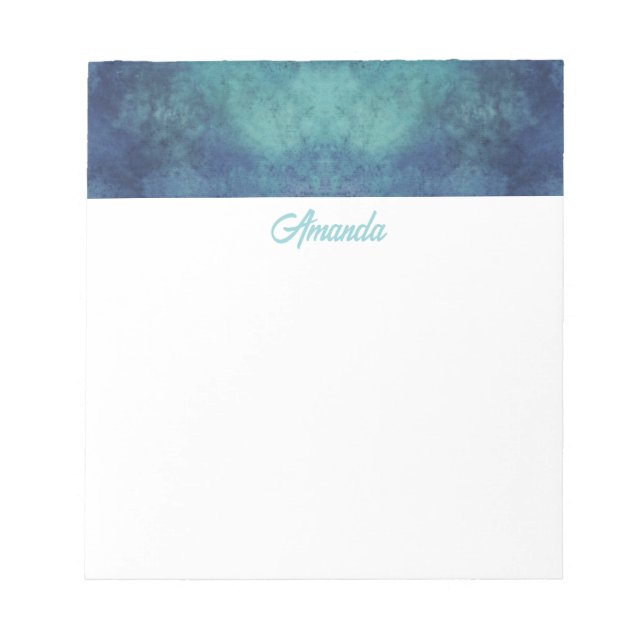 Bloco De Notas Aqua moderno e Abstrato púrpura (Frente)