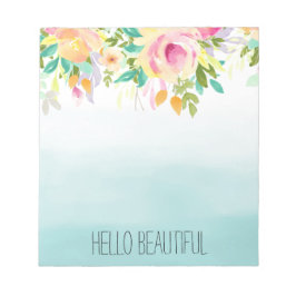 Bloco De Notas Aqua Ombre Amarelo-rosa