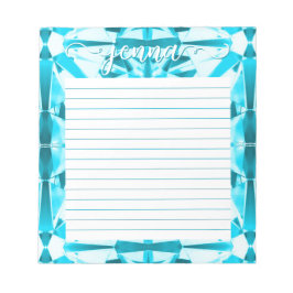 Bloco De Notas Aquamarine Gemstone Vinculado Personalizado