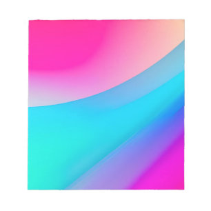 Bloco De Notas Aquarela abstrata pastel ombre rosa azul