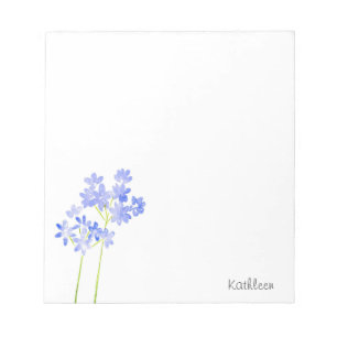 Bloco De Notas Aquarela Agapanthus