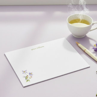 Bloco De Notas Aquarela Columbine com Beija-flor Personalizado
