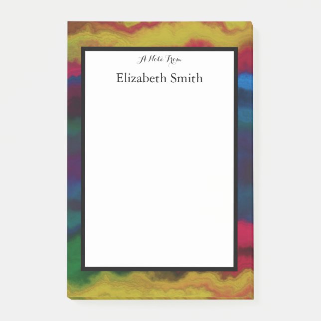 Bloco De Notas Aquarela Elegante Personalizada (Frente)