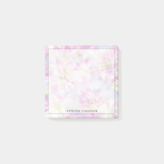 Bloco De Notas Aquarela Feminina Rosa Floral