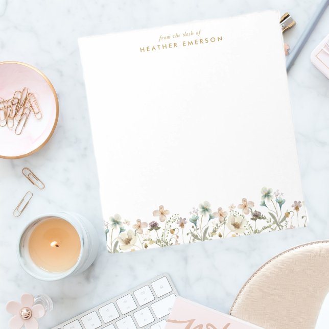 Bloco de Notas Aquarela Floral (Criador carregado)