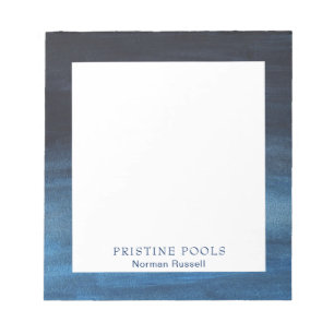 Bloco De Notas Aquarela Moderna Azul Marinho Negócios