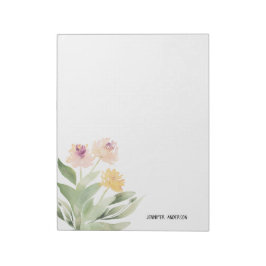Bloco De Notas Aquarela Modernidade Flora Primavera Verdejante