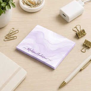 Bloco De Notas Aquarela Personalizada Lavanda Minimalista Simples