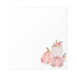 Bloco De Notas Aquarela Pumpkin Pastel Pink Rosa