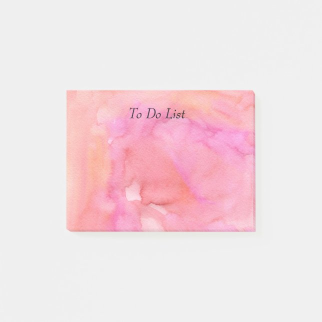 Bloco De Notas Aquarela Rosa (Frente)