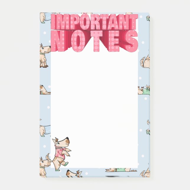 Bloco De Notas Aquela Vida Dos Cachorros Importante Nota Padrão A (Frente)