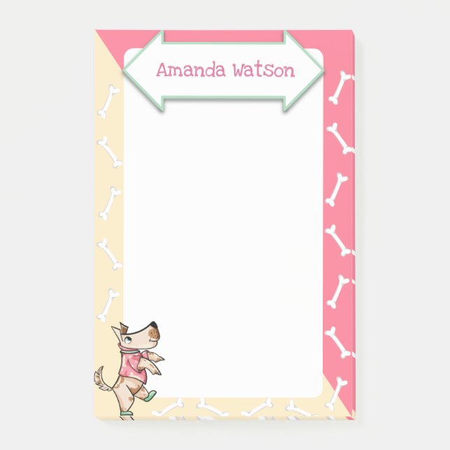 Bloco De Notas Aquele Cachorro Pia Amarelo (Frente)