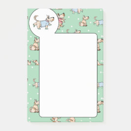 Bloco De Notas Aquele Padrão De Cachorro Verde Da Vida Dos Cachor