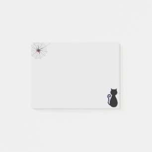 Bloco De Notas aranha de Halloween e gato preto