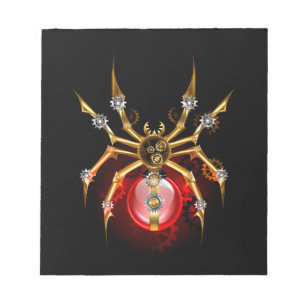 Bloco De Notas Aranha-do-galo em preto