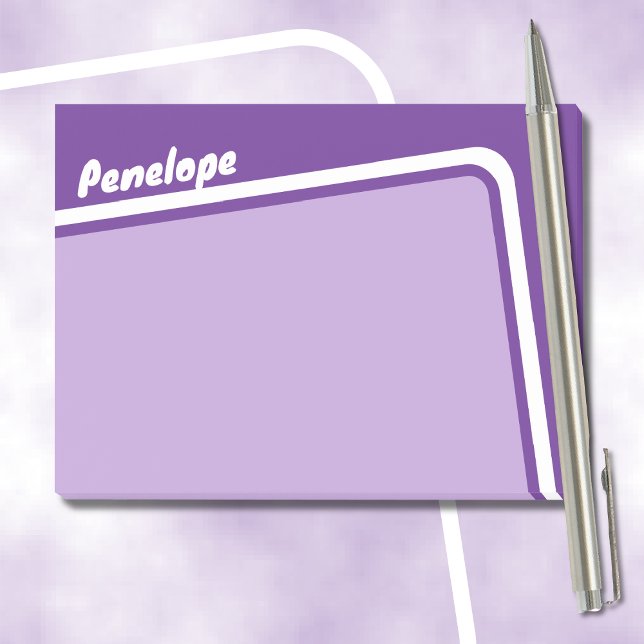 Bloco De Notas Arca Roxo Lavanda Retroativa Personalizada (Depiction of Post-it Notes)