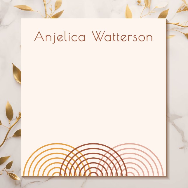 Bloco De Notas Arches Minimalistas Boho Pequeno (Criador carregado)