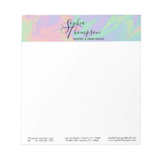 Bloco De Notas Arco Arco-Íris Holográfico Moderno - Pasta Notepad