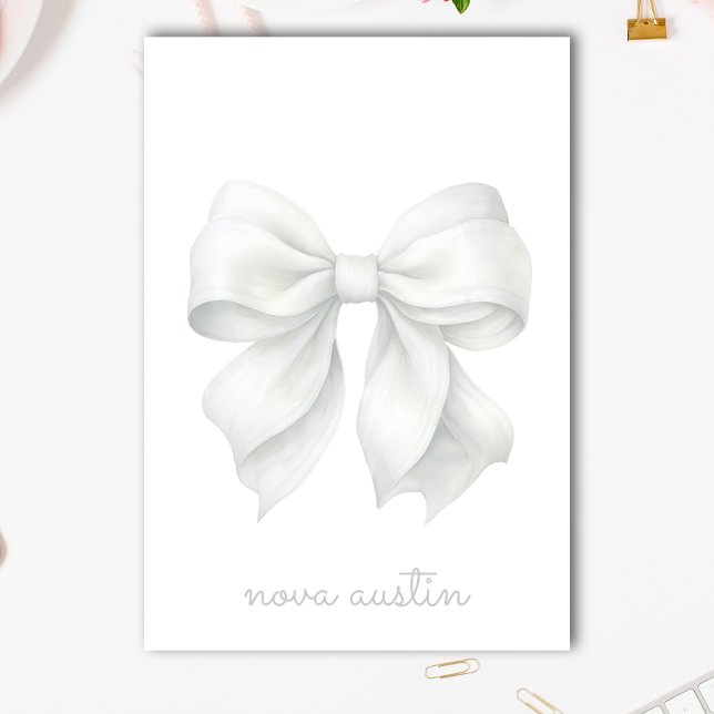 Bloco De Notas Arco Branco Trendy Personalizado Com Monograma De  (Criador carregado)