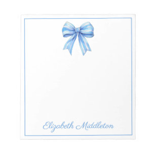 Bloco De Notas Arco de Coastal Blue e White Watercolor Personaliz