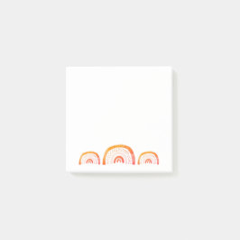 Bloco De Notas Arco-íris Aquarela Laranja