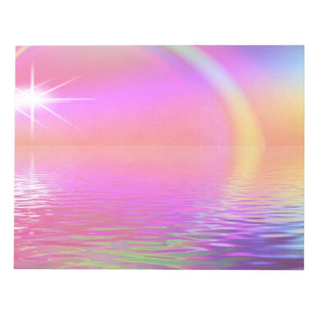 Bloco De Notas Arco-Íris Colorido (Frente)