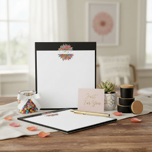 Bloco De Notas Arco-íris e estampa de leopardo personalizados  