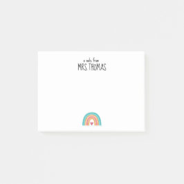 Bloco De Notas Arco-Íris Nota do Professor - Presente Personaliza