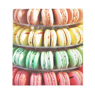 Bloco De Notas Arco-íris Pastel biscoitos empilhados de Macaron