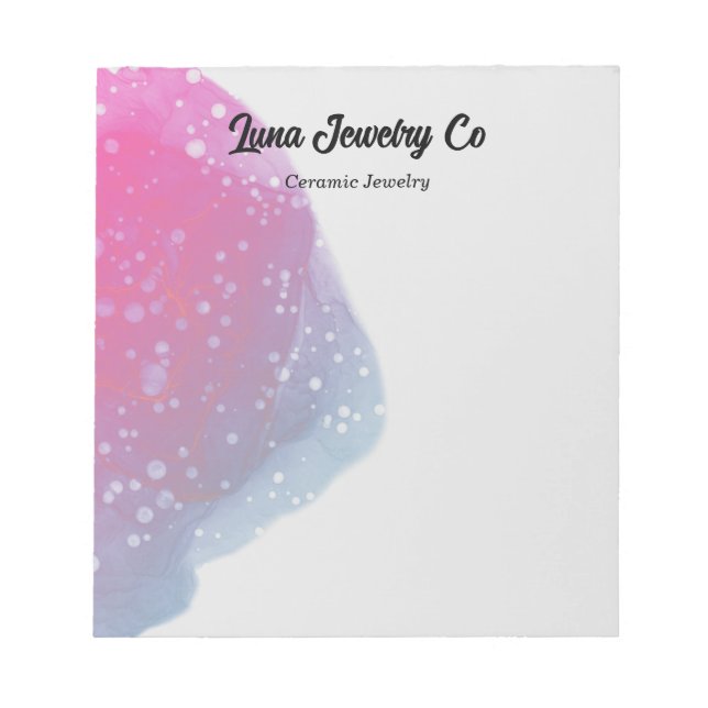 Bloco De Notas Arco-Íris Rosa Pintado (Frente)