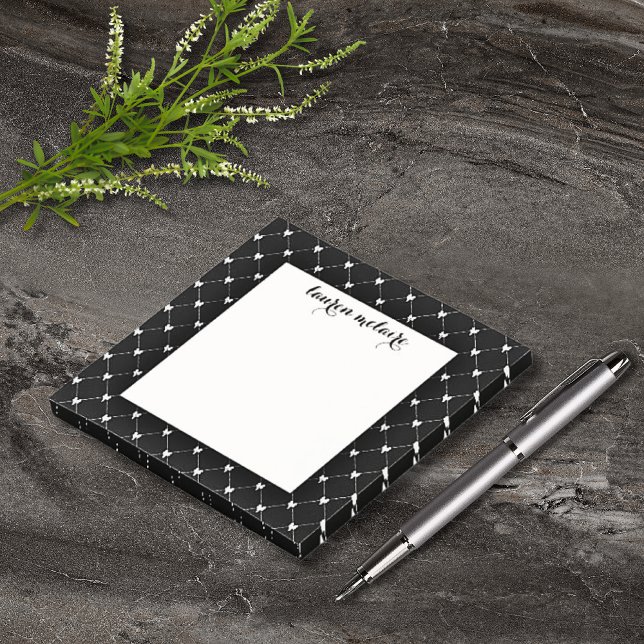 Bloco De Notas Arco Personalizado Preto e Branco (Criador carregado)