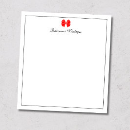 Bloco De Notas Arco Vermelho Neon Borda Script Nome Personalizado