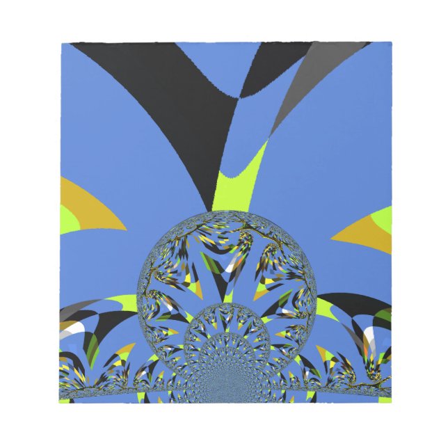 Bloco De Notas Arcos legal com Esferas Fractais Design de Arte (Frente)