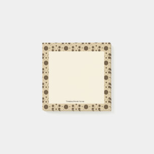Bloco De Notas Areia Microfloral Marrom Escura