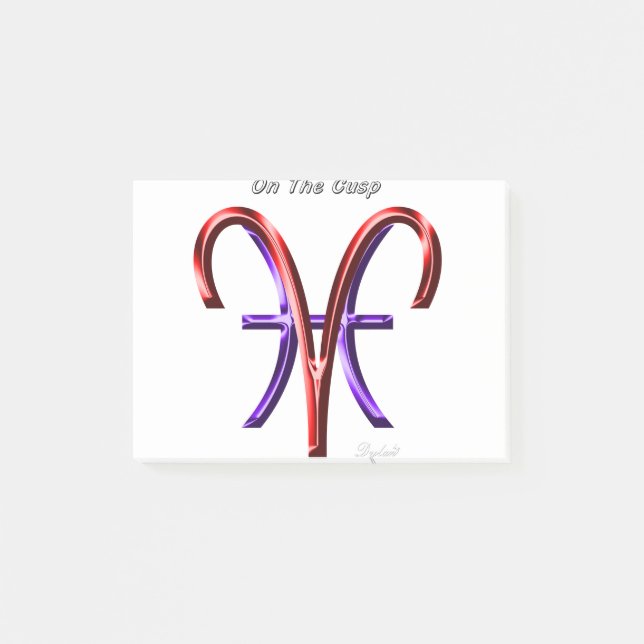 Bloco De Notas Aries Peixes No Sinal De Astrologia Cusp (Frente)