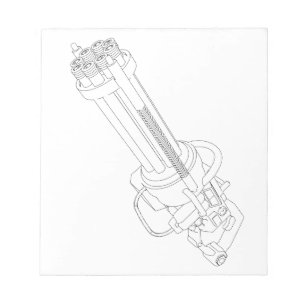 Bloco De Notas Arma de Rotação Steampunk