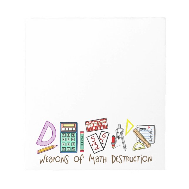 Bloco De Notas Armas De Destruição Matemática (Frente)