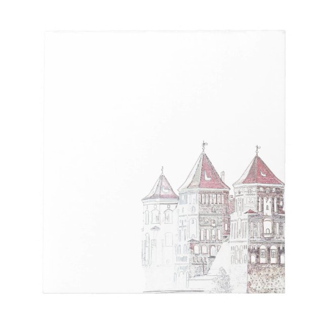 Bloco De Notas Arquitetura do Castelo Mir da Bielorrússia (Frente)
